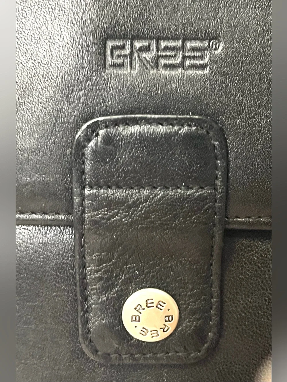 BREE Black Leather Crossbody Wallet Minimalist Luxury Men Travel Designer Bag